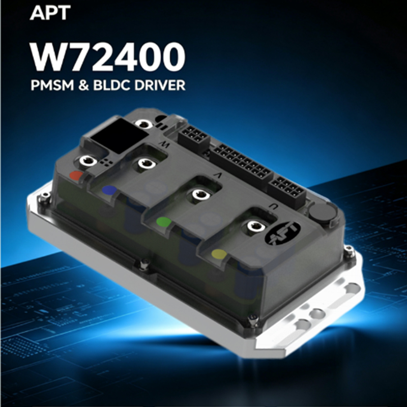 Controlador de motor APT W72400 72V 15KW pico PMSM y BLDC con FOC, Bluetooth, CANBUS